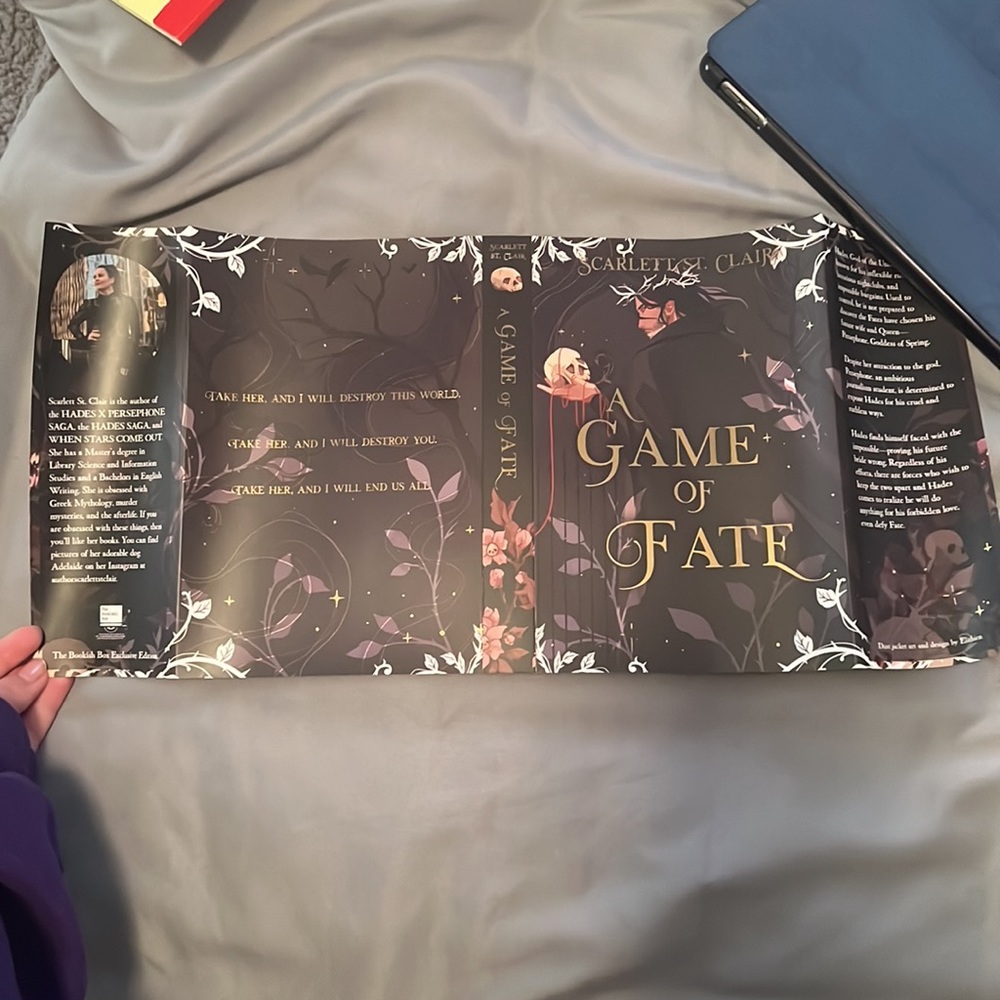 A touch of darkness and game of fate dust jackets. bookish box exclusive